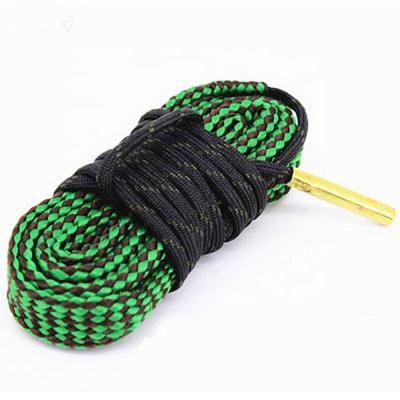 China Brass Gun Maintenance Gun Snake Cleaning Brush for .22cal .223cal 5.56mm Rifle Bored Green Snake for sale