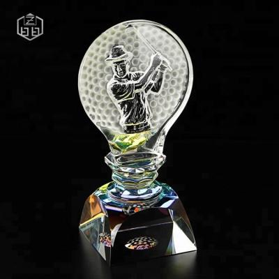 China High End Gift Crystal Trophies Acrylic Trophy Europe Color Plating Design for sale