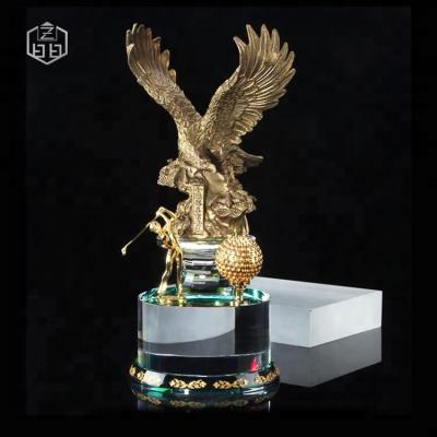 China Custom China Customize Crystal Eagle For Business Souvenir Custom Brass Oscar Trophy for sale