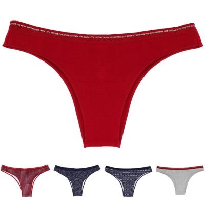 China Breathable Women's Thong Panties Brazilian Low Waist Underwear Ladies Thongs Tanga High Quality Sexy Women Hippie for sale