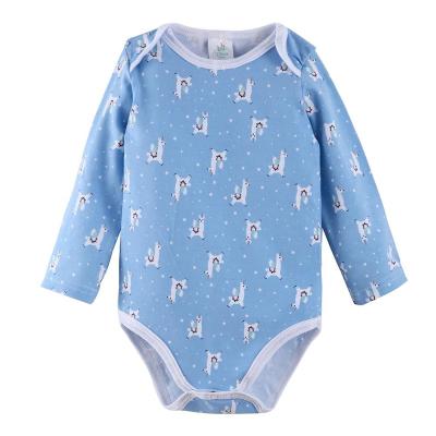 China 100% Cotton Customized Full Sleeve Cotton Print Super Soft Newborn Loop Baby Romper Clothes Baby Jumpsuit for sale