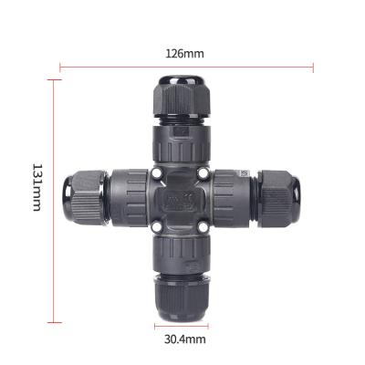 China Electrics Plastic Outdoor Lighting Lug Block Power Cord Waterproof X Connector for sale