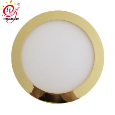 China Office Hot Sale 3W To 24W Recessed Gold Silver Ultra Thin Led Ceiling Panel Light for sale