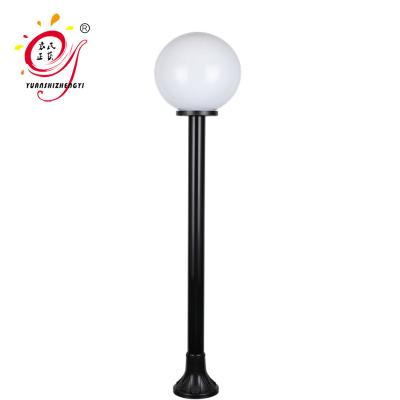 China Hot Selling LANDSCAPE Park Decoration Outdoor Acrylic Plastic Opal Water Proof 300mm Ball Garden Light With Pole for sale