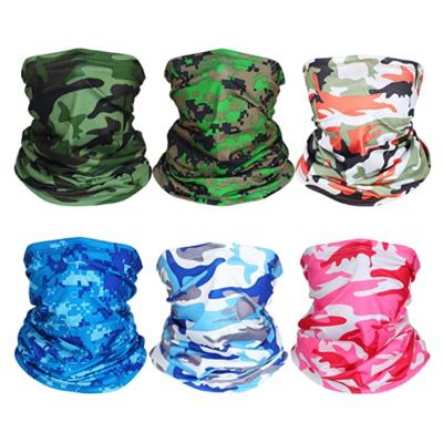 China Suncreen Multifunctional Tubular Outdoor Headwear Camouflage Face Neck Cuff Camouflage Warmer Bandana for sale