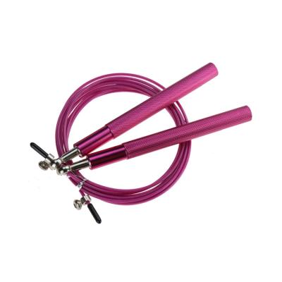 China Body Buliding Factory Wholesale Gym Wire Fitness Aluminum Adjustable Speed ​​Jumping Jump Rope Customized With Logo for sale