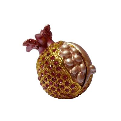 China New high-grade office crafts decoration fruit pomegranate jewelry box alloy enamel animal for sale