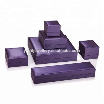 China Handmade Wholesale Decorative Purple Silk Fabric Gift Jewelry Box Set for sale