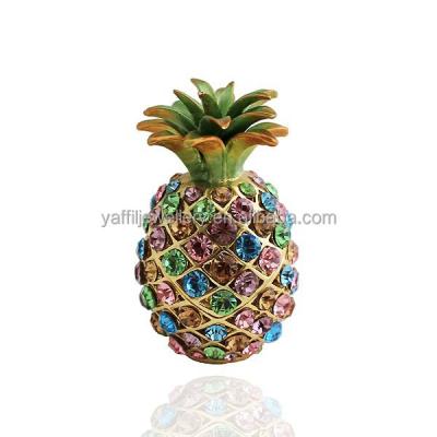 China Eco-friendly decoration wedding pineapple rings jewelry box, pineapple trinket box/jewelry box for sale