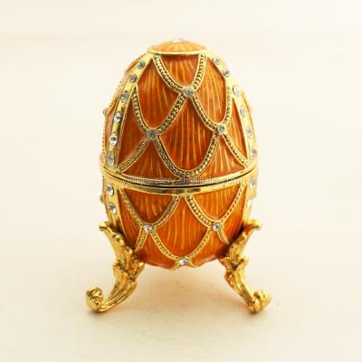 China 100% Handmade Christmas Music Metal Jewelry Position Trinket Trinket Box Easter Eggs for sale