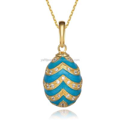 China 925 sterling silver faberge egg pendant necklace, saster egg charms for sale