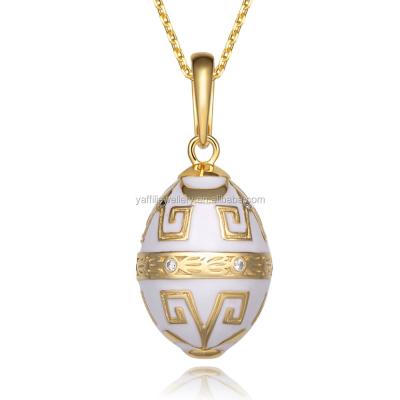 China Silver Enamel Faberge Style Egg Charms Pendant for sale