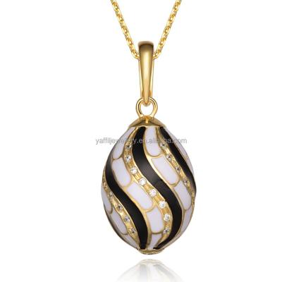 China Faberge 925 Sterling Silver Egg Charms Pendant, Easter Egg Pendant Necklace for sale