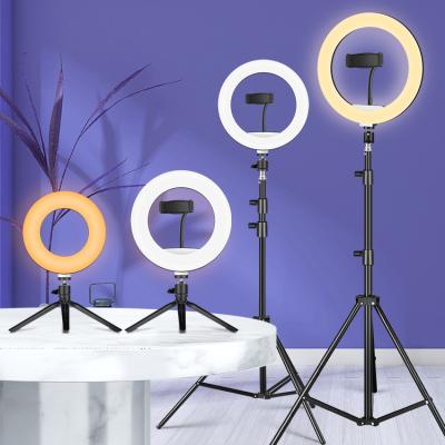 China Color Temperature/Brightness Adjustable 6inch 8inch 10inch 12inch Ring Fill Lamp LED Selfie Ring Light with Tripod Stand for sale