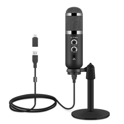 China New USB Microphone Design Condenser Microphone Noise Reduction Echo Reverberation Condenser Table Professional Microphone for sale