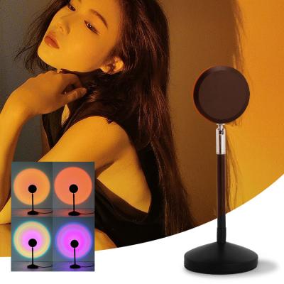 China Modern Bedroom Table Photography Kinscoter Colorful Rainbow RGB Led Lamp Sunset Light Projection Lamp Sunset Lamp for sale