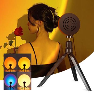 China Modern Kinscoter Bedroom USB Sunset Lamp Sun Rainbow Sunset Projector Lamp Night Light Led Sunset Projection Lamp for sale