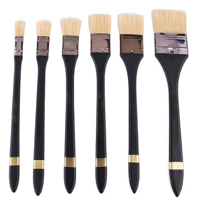 China High Quality Different Artist Painting Paint Brushes Set of Sizes Birch Wood Handle Bristle Hair for Oil Painting for sale