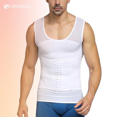 China Men's Quick-Dry Breathable Shapewear Tummy Bandage Compressionl Tops Men's Two-Tone Shapewear for sale