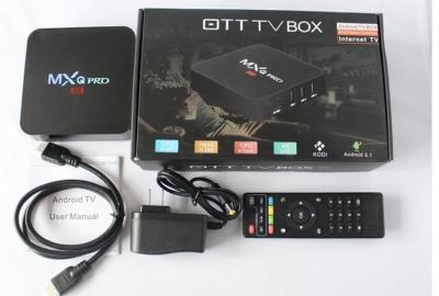 China Smart MXQ Pro Android TV Box 4K Quad Core 64 Bit 1GB+8GB UHD  Media Center for sale