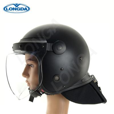 China Water Proof and Fog Proof Factory Upgrade ABS Material Security Police Riot Control Helmet with Sun Visor for sale