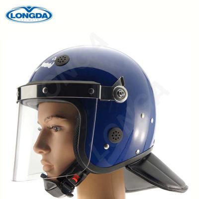 China Water Proof and Riot Control Blue Waterproof Good Quality Custom Equipment Safety Gear ABS Fog Proof Military Helmet for sale