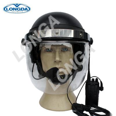 China Multifunctional Water Proof and Fog Proof Military Protect Riot Helmet and Police Equipment Anti Riot Helmet with Communication System for sale