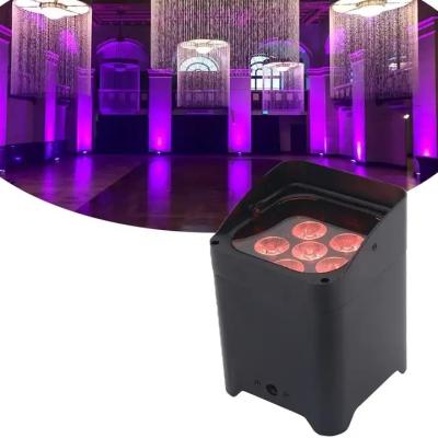 China Stage LED Uplights RGBW Par Light DMX Controlled Wireless 6 X 18w For Weddings for sale