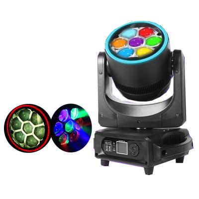 Κίνα 7PCS 40W RGBW 4in1 LED Zoom Bee Eye Moving Head Φως με βοηθητικό φως dj ντίσκο φώτα σκηνικής πάρτι προς πώληση