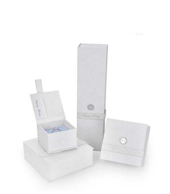 China Handmade Luxury Cardboard Jewelry Packaging Box Gift Box Necklace Earring White Bracelet Ring Jewelry Box for sale