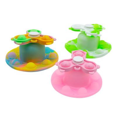 China Eco-Friendly Bubble Material Simple Face Sound Squeeze Artifact Decompression Octopus Moving Person Spinner Changing Toy for sale