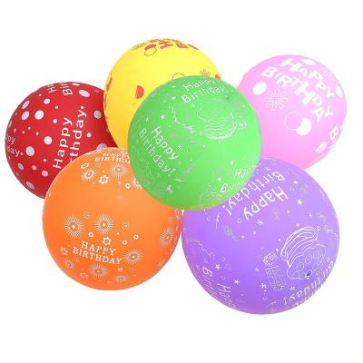 China Wholesale Custom Multicolor Non-Toxic Acclarent Happy Birthday Latex Balloons For Arch Garland Party Graduation Decoration for sale