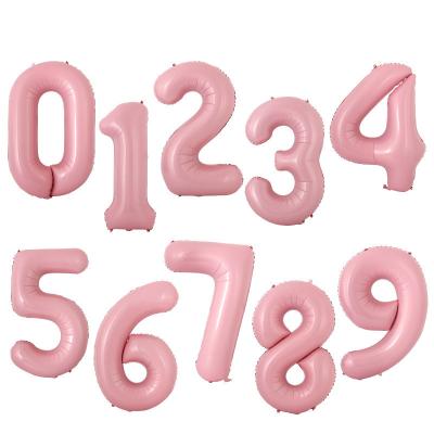 China Durable 40 Inch Pink Numbers 0-9 Birthday Party Decorations Helium Foil Mylar Number Balloon for sale