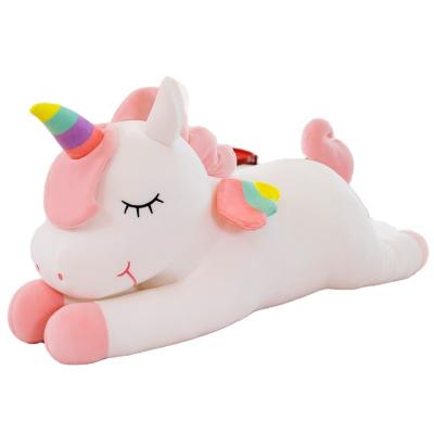 China Kids Gift Cute White Giant Stuffed Unicorn Plush Pillow Body Soft Animal Hugging Big Squishy Plushie For Girls for sale