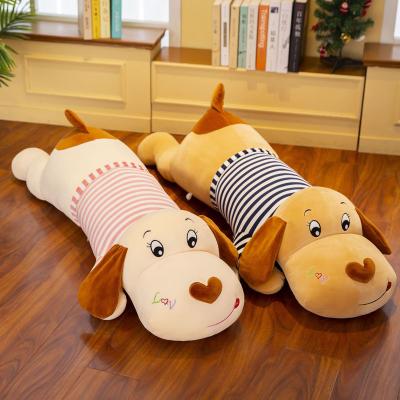 China Kids Gift 50cm Stuffed Puppy Stuffed Super Soft Plaid Dog Realistic Animal Animal Rests Plush Toy for sale