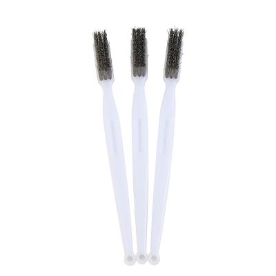 China New Arrival Mini Car Cleaning Brush High Quality Plastic Handle Wire Brush Custom Size Wire Brush With Deep Cleaning for sale