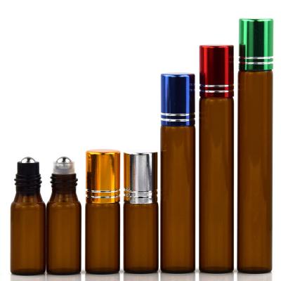 China Concise hot sale 3ml 6ml 8ml 10ml 12ml roll on glass bottle with plastic or steel or glass roll on ball and cap for sale