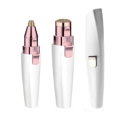 China New Design ABS+UV Portable Facial Eyebrow Epilator Mini Shaver Razors Painless Hair Remover Electric Eyebrow Trimmer Makeup For Women for sale