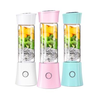 China 3D Travel Lid Travel Lid Berry Juice Juicer Outdoor Portable Personal Cup 500ML Blender 500ML USB Smoothie Blender Rechargeable Bottle Six Blades for sale