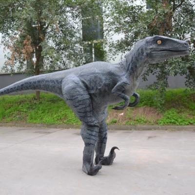 China CET Velociraptor Dinosaur Antirust Realistic Animatronic Costume Hidden Legs For Halloween Parties, Stage Show for sale