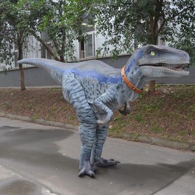 China CET Amusement Park Dinosaur Carnival Costume Antirust Realistic Dinosaur Costume Velociraptor Hidden Legs for sale