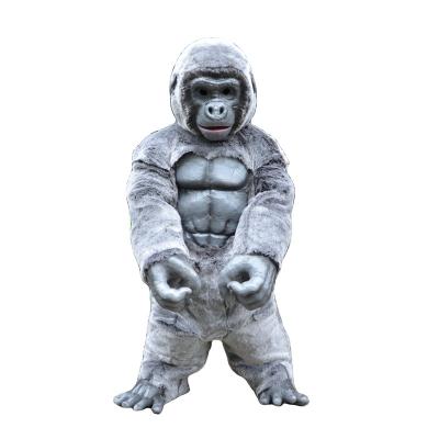 China Silicone Zoo Amusement Park Simulation Customized Gorilla Panda Walking High Quality Life Size Animal Costume For Adults Stage Show for sale