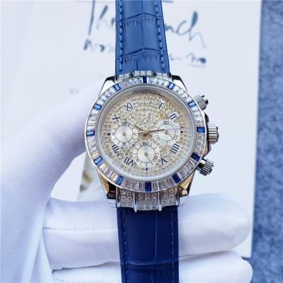 China Brand Watch Men's Fashion Casual Watch Women Water Resistant Mechanical Waterproof Dial Big Leather Strap Watch for sale