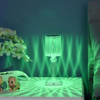 China Modern Romantic Home Hotel Restaurant Living Room Night Light Gift RGB Table Lamp Wireless Crystal Diamonded Lamp for sale