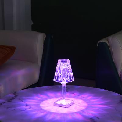 China Modern Home Decor Acrylic Colors Light Projector 3/16 Modern Home Decor USB Atmosphere Touch Crystal Lamp For Restaurants Cafe for sale