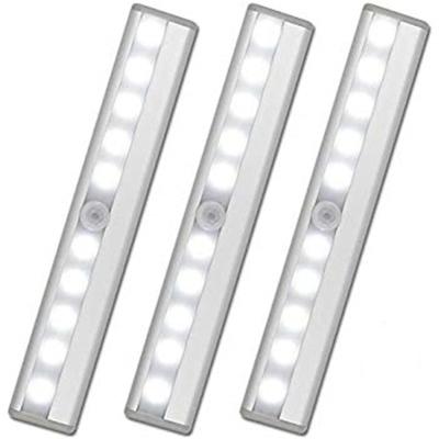 China Modern Hot Popular Battery Operated Stick On Anywhere Wardrobe Bed Lamp LED Wall Light Pir Sensor for sale