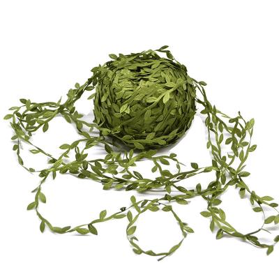 China Modern Flower 10 Meter Silk Leaf Hand-make Artificial Green Leaves Garland DIY Western Style Wedding Decor for sale