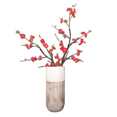 China Modern Faux Flower Real Silk Flower 15inch Wintersweet Touch Bouquet Home And Office Decor for sale