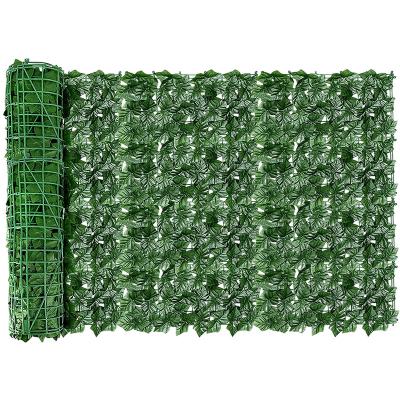 China Environment-frendly Simulation Artificial Ivy Fence For Wall Covering Artificial Consumable Decoration Screen Roll Wall Artificial Greenery Fence Privacy Leaf for sale