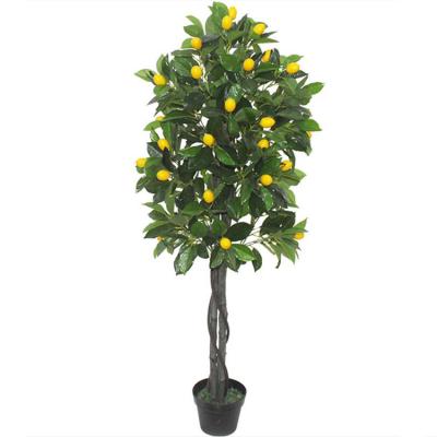 China Minimalist Artificial Home Decoration Faux Lemon Tree Real China Plant Leaves Trees Artificial Plants With Lemon Fruits For Indoor for sale